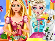 Elsa And Rapunzel Cooking Disaster Game