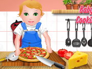 Baby Juliet Cooking Pizza