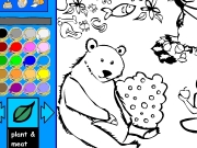 Plant and meat eaters coloring Game