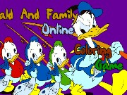 Donald and Family Online Coloring