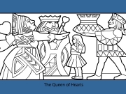 The queen Of Hearts Coloring Game