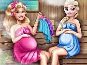 Ellie And Elsa Pregnant Sauna Game