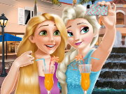 Elsa And Rapunzel Selfie Time Game