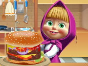 Masha cooking Big Burger Game