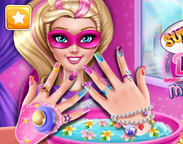 Superhero Doll Manicure Game