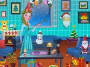 Princess Elsa Xmas Room Decor Game