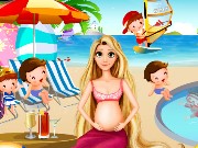 Pregnant Rapunzel Pool Party