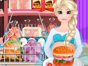 Pregnant Elsa Burger Cooking