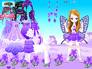 Purple Butterfly Dress up Game