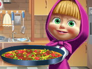 Masha Cooking Tortilla Pizza