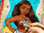 Polynesian Princess Coloring Book Game