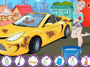 Elsa Car Wash Game