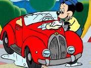 Mickey Washing Car