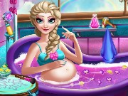 Pregnant Elsa Spa Game