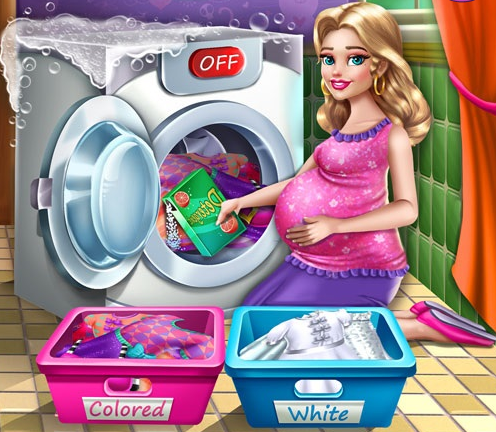 Mommy Washing Clothes