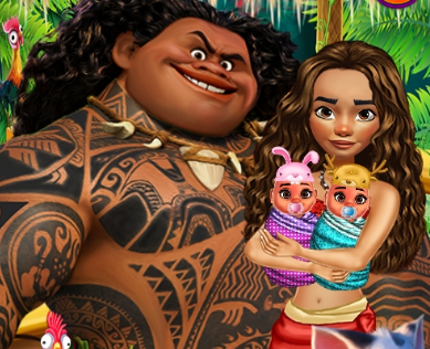 Moana Baby Twins Birth Game