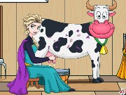 Elsa Milking Cow Game