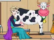 Elsa Milking Cow