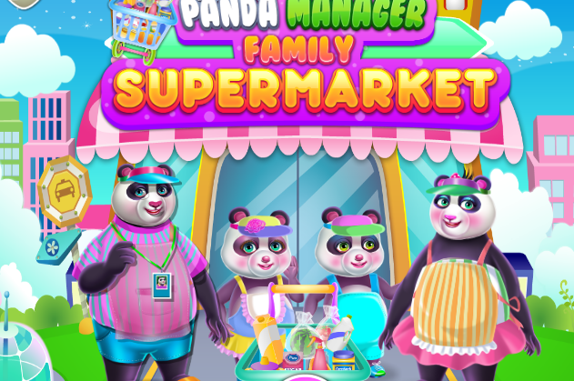 Panda Manager Family Supermarket Game