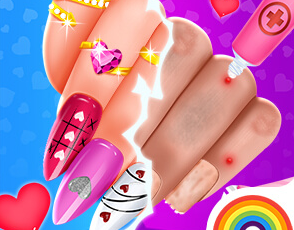 Valentine Nail Salon Game