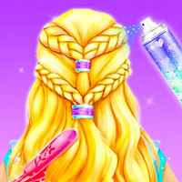 Colorful Braid Hairstyle Making Game