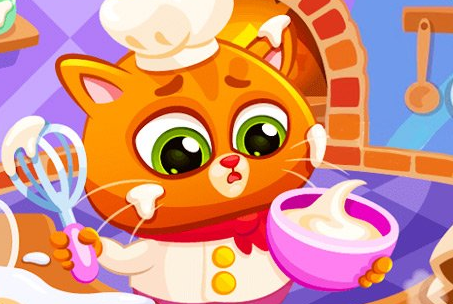 Lovely Virtual Cat At Restaurant Game