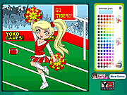 Pom Pom Cheerleader Coloring Game