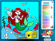 Mermaid Aquarium Coloring Game