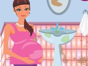 Pregnant Mommy Cleaning Bath