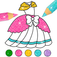 Glitter Dress Coloring Game