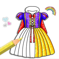 Princess Glitter Coloring 2