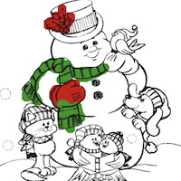 Snowman Coloring Book Game