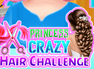 Princess Crazy Hair Challenge