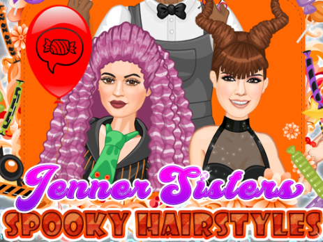 Jenner Sisters Spooky Hairstyles Game
