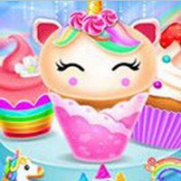 Unicorn Mermaid Cupcake Cooking Design Game