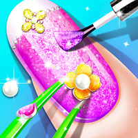 Princess Nail Makeup Salon Game