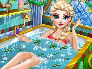 Elsa Christmas Spa Bath Game