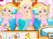 Elsa nursing baby twins Game