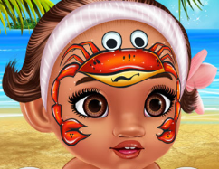 Baby Moana Face Art Game