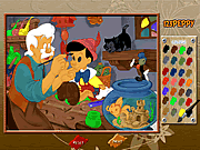Pinocchio Online Coloring Game