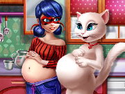 Lady And Kitty Pregnant BFFs Game