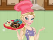 Elsa Cooking Donuts