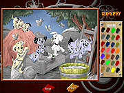 101 Dalmatians Online Coloring Page Game