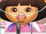 Dora At Nose Doctor Game