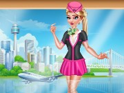 Elsa Stewardess Fashion Game