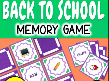 Back to School Memory Game
