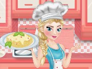 Elsa Cooking Tasty Spaghetti