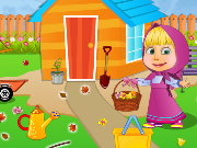Masha Garden Cleaning Game