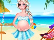 Pregnant Elsa Beach Day