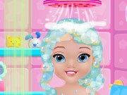 Baby Elsa Bathing